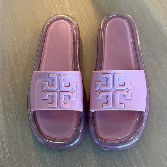 Tory Burch Bubble Jelly Lavender Slide Sandals women’s size 9 - Picture 1 of 6